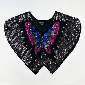80s style butterfly sequin cape top Forever21 size 1X